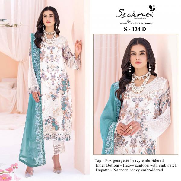 Serine S 134 A To D Fancy Georgette Pakistani Suit Collection